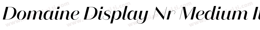 Domaine Display Nr Medium Italic字体转换